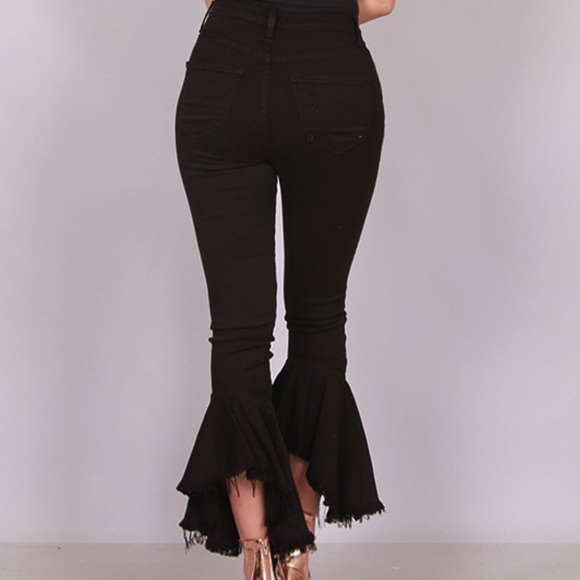 Denim - Black boho jeans